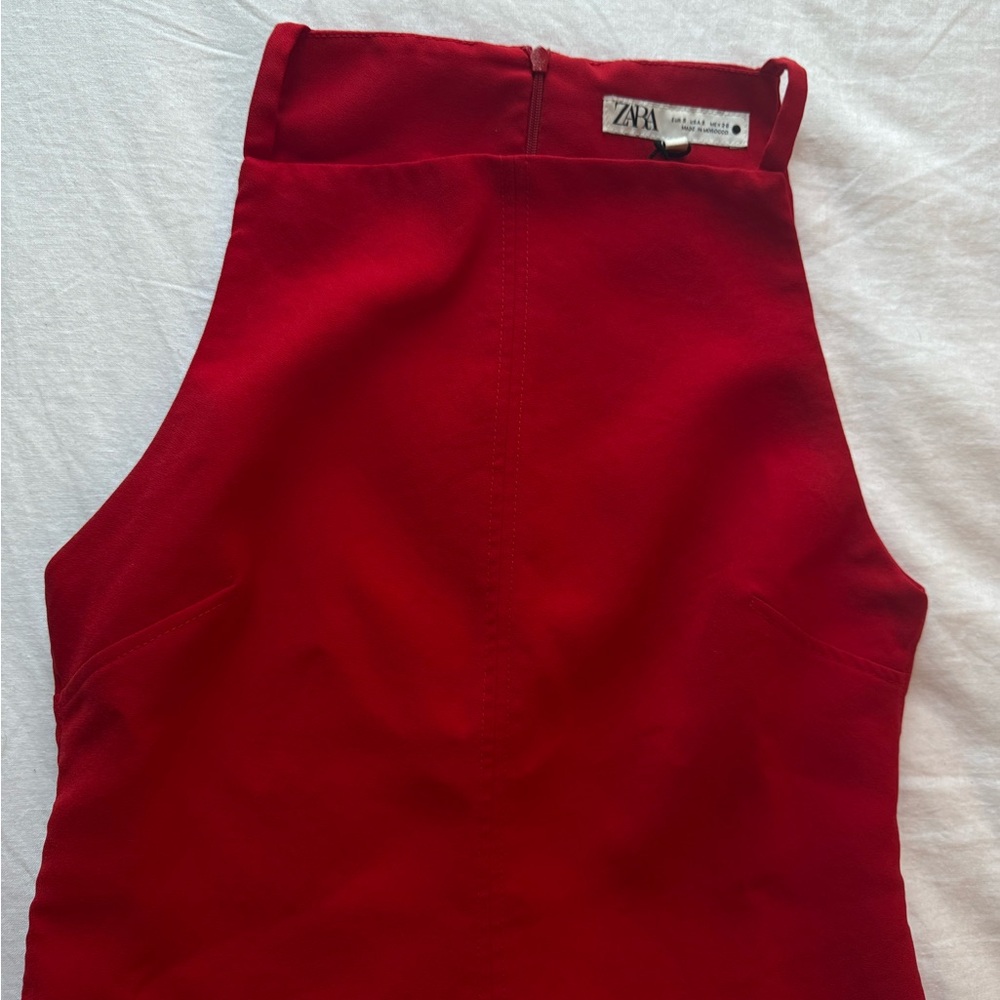 Zara Red Sleeveless Dress